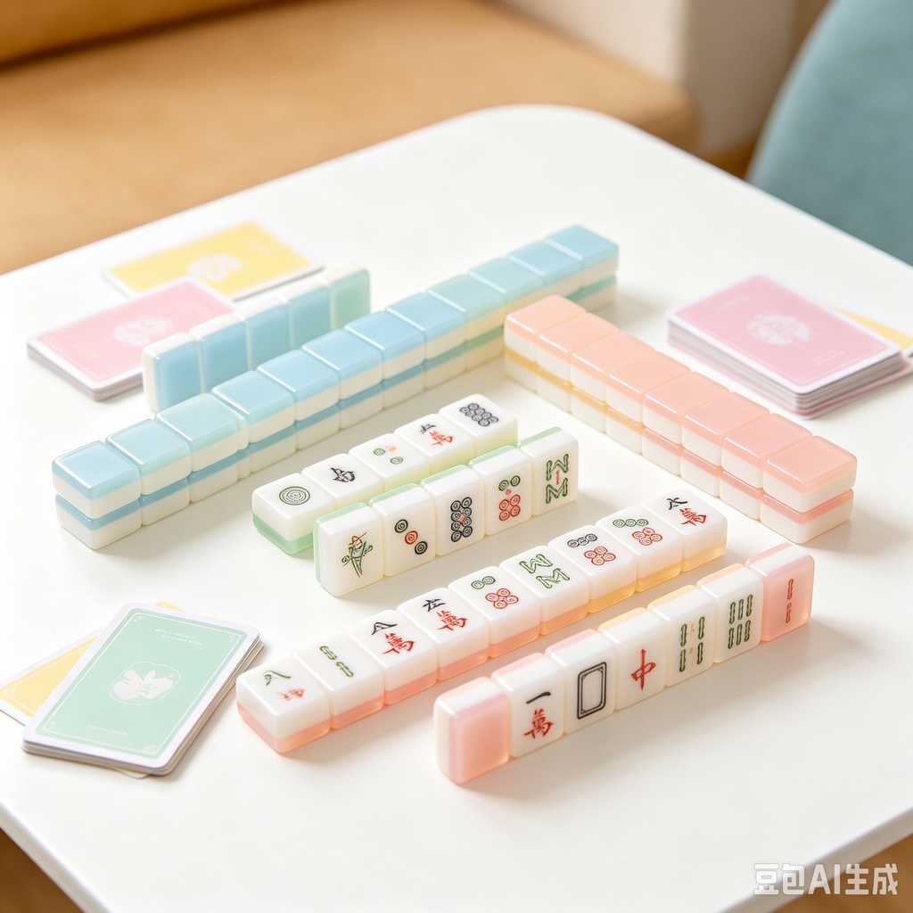 jelly transparent mahjong set